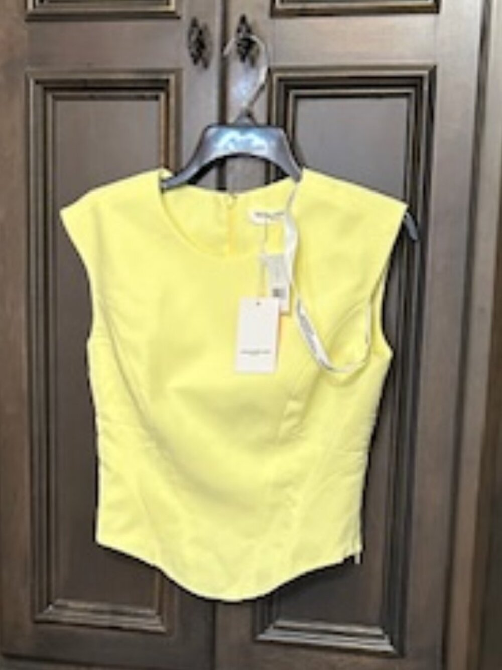 Amanda UpRichard Ada Cap Sleeve Round Neck Top With Back & Side Zip Closure